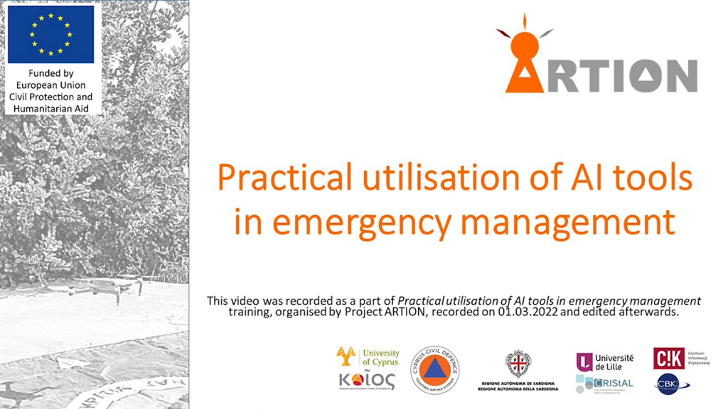 The Practical utilisation of AI tools in emergency management - the seminar and the workshop - recorgings